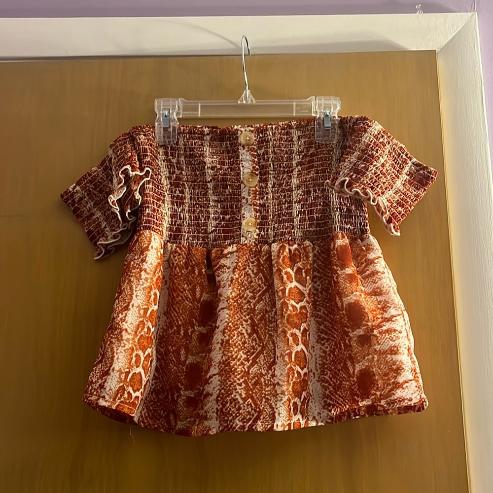 Strapless Shirt w/ Buttons- Size XS